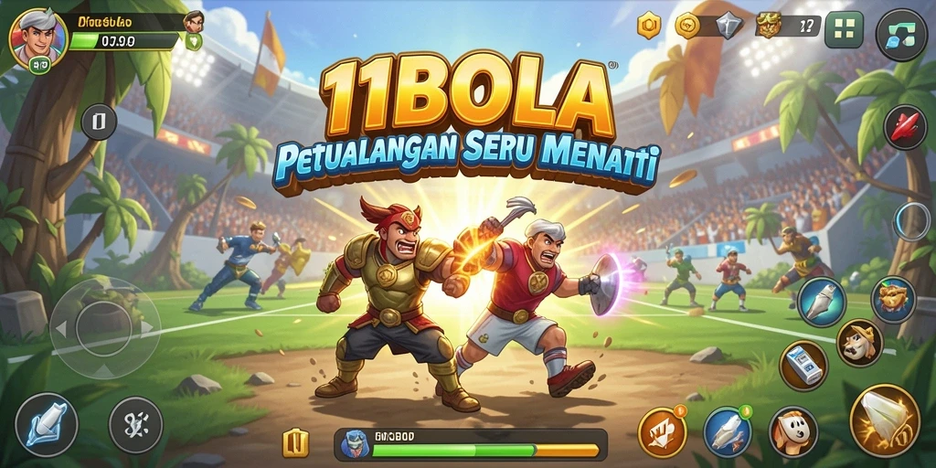 Tampilan gameplay 11BOLA yang menakjubkan dan menantang.