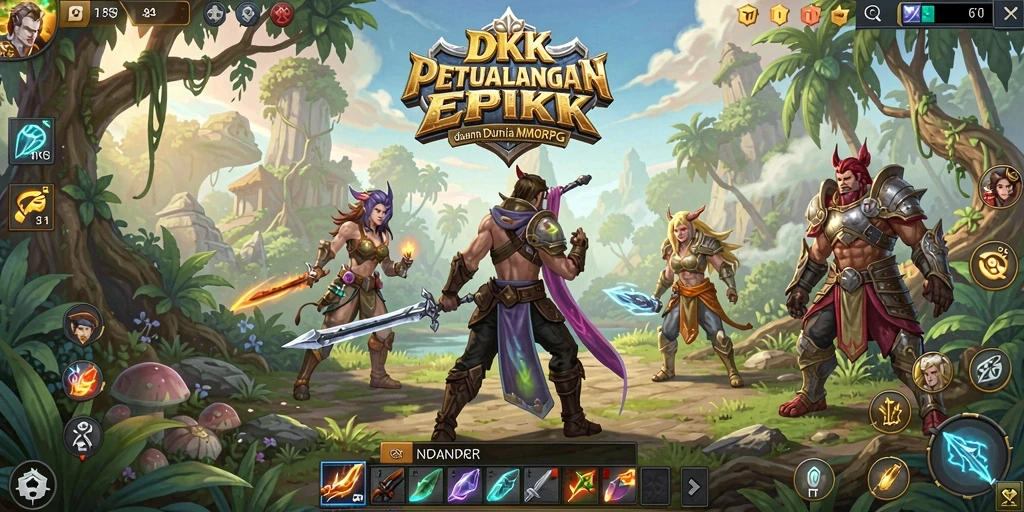 Gambaran gameplay MMORPG DKK yang mendebarkan dan interaktif.