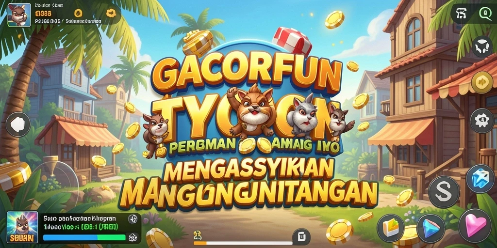 Tangkapan layar GACORFUN menampilkan momen seru dalam gameplay Tycoon.