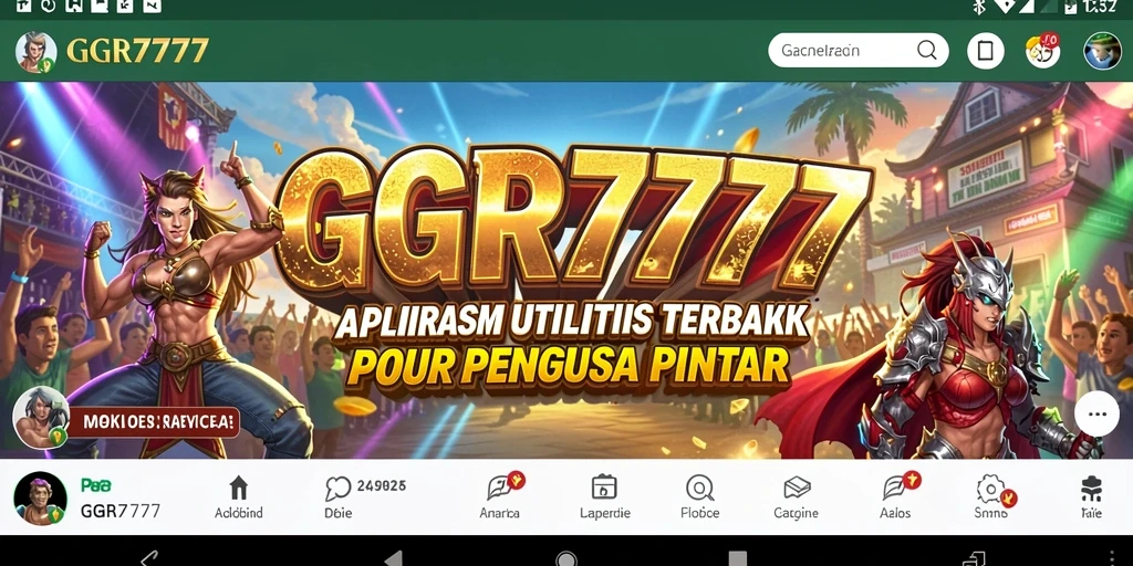 Tampilan utama GGR7777 yang menampilkan fitur pengingat dan analisis.