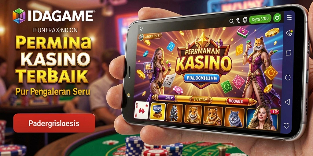 Screenshot utama IDAGAME menampilkan gameplay Kasino yang mengasyikkan.