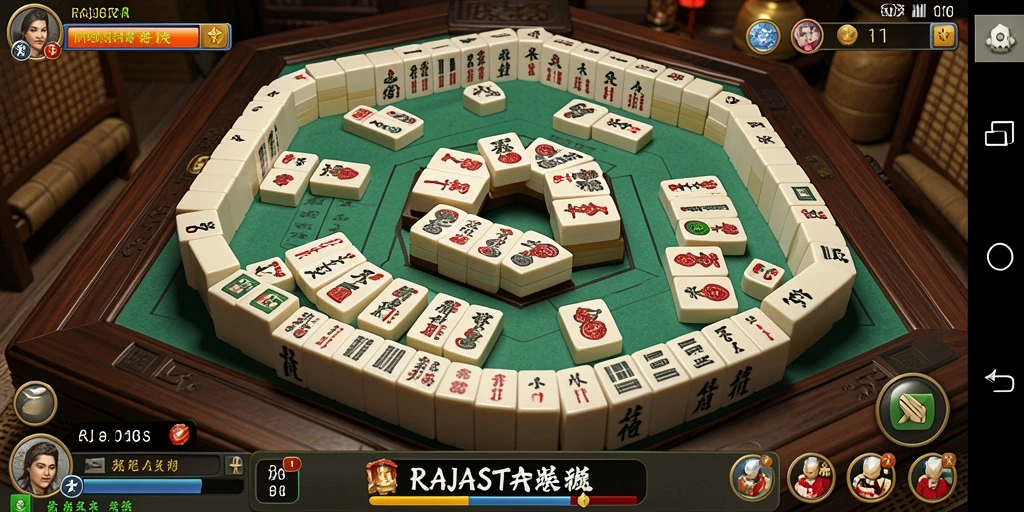 Screenshot gameplay RAJASTAR menampilkan tantangan Mahjong yang seru.