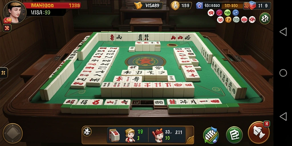 Tampilan gameplay Mahjong yang menarik dari VISA89.